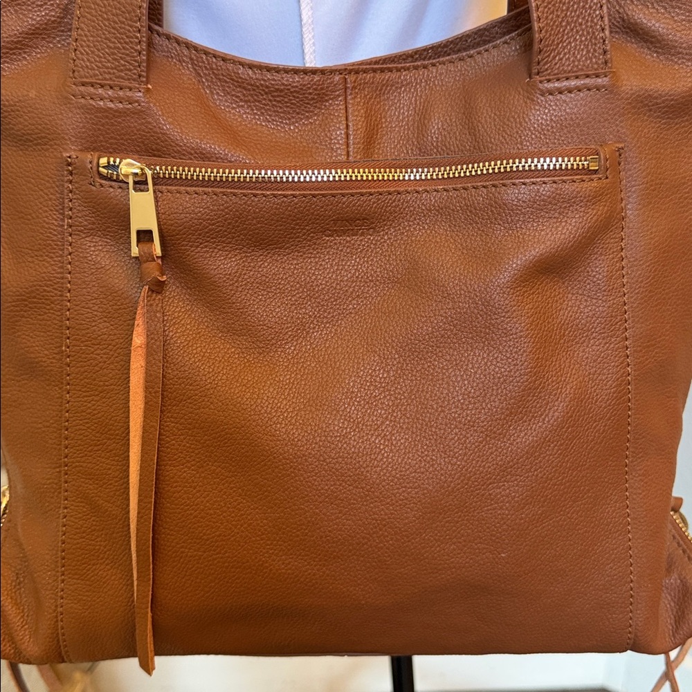 Vince Camuto Soft 100% Leather Tote Bag Boho Chic Shoulder Bag w/ Inner Pockets - Picture 2 of 8